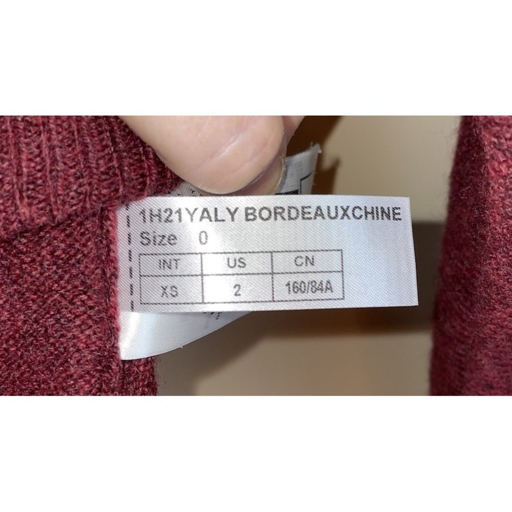 ba&sh Yaly jumper in a burgundy or bordeaux wool-blend Size 0 (US SIZE 2) - Picture 5 of 7